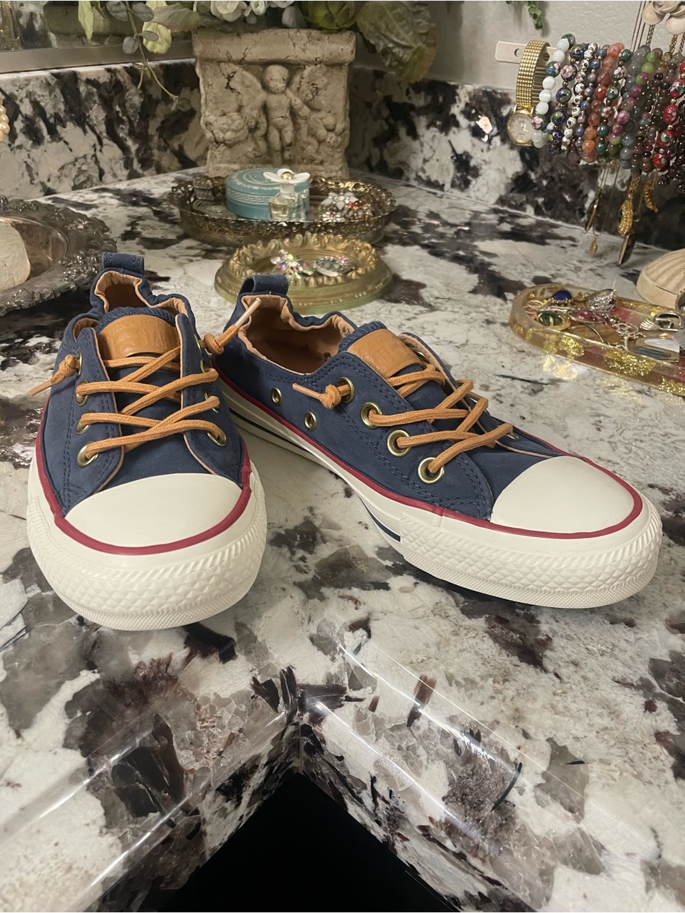 Converse Chuck Taylor All Star Shoreline Slip-On "Navy/Biscuit/Egret" Size 5.5